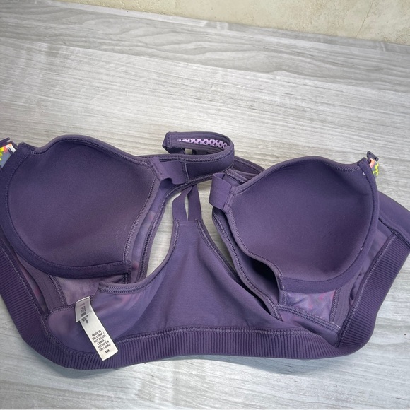 Victoria’s Secret VSX Sport Purple Front Zip Wired Sports Bra Size 34B - Picture 7 of 11